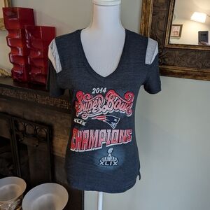 NFL New England Patriots Shirt Wms Medium 2014 Super Bowl 49 XLIX Champions 67